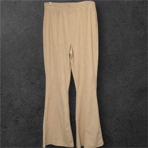 Aerie Cream Flare Pants with Relaxed Fit